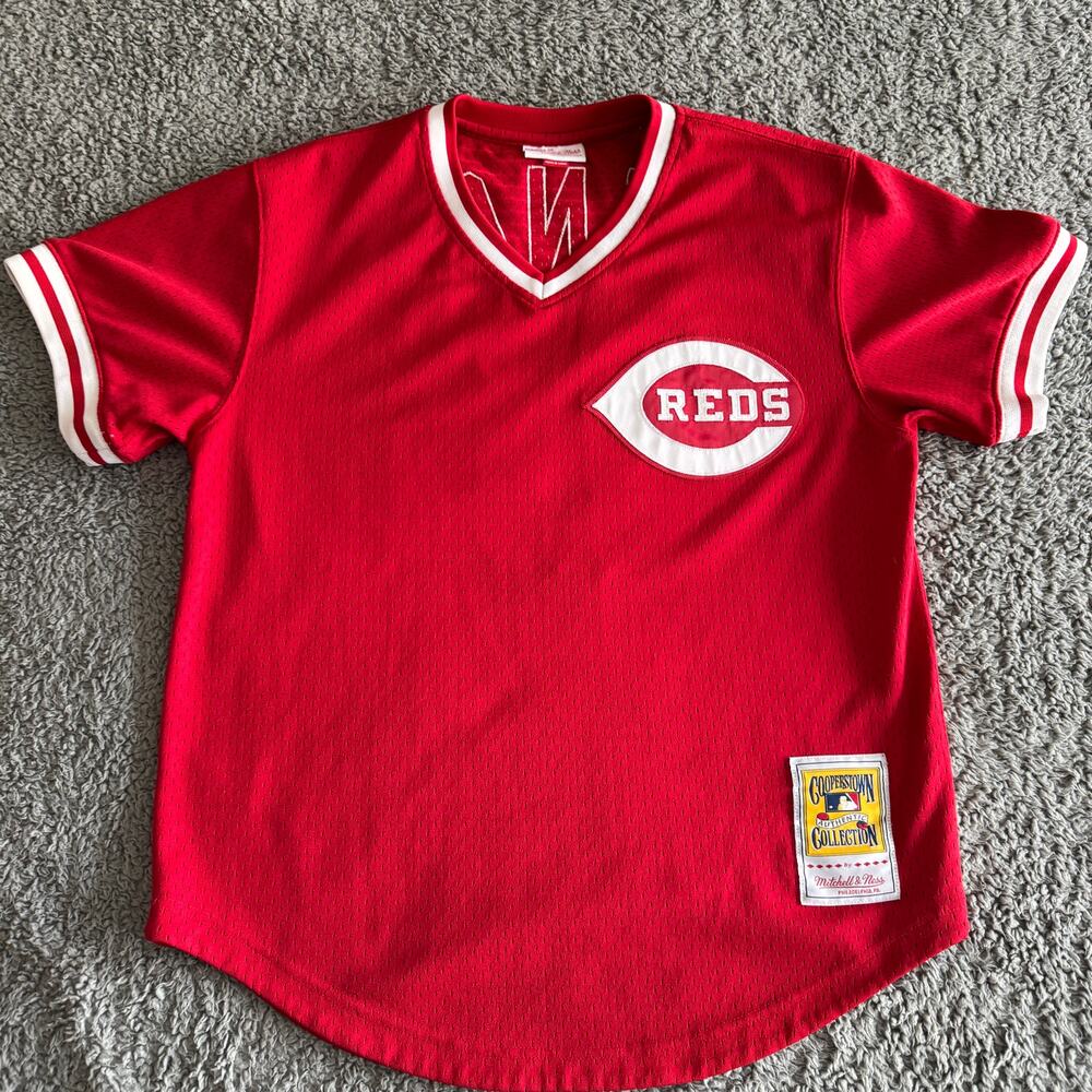 NWOT Authentic Mitchell & Ness Johnny Bench 1983 MLB Cincinatti Reds Jersey 40-M